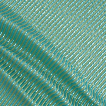 Jacquard cloquÉ con lamÉ verde turquesa